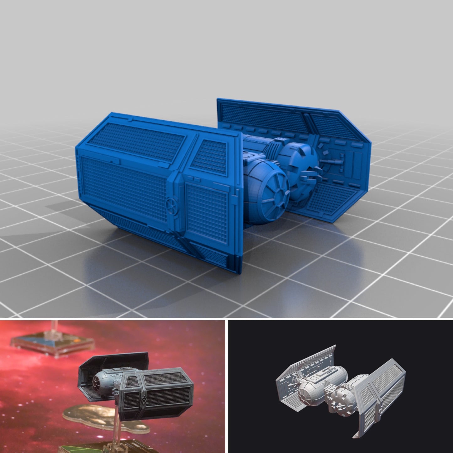 Star Wars X-Wing 1/270 TIE SA Bomber • Painted or Raw/Unpainted 12k HRres 3D