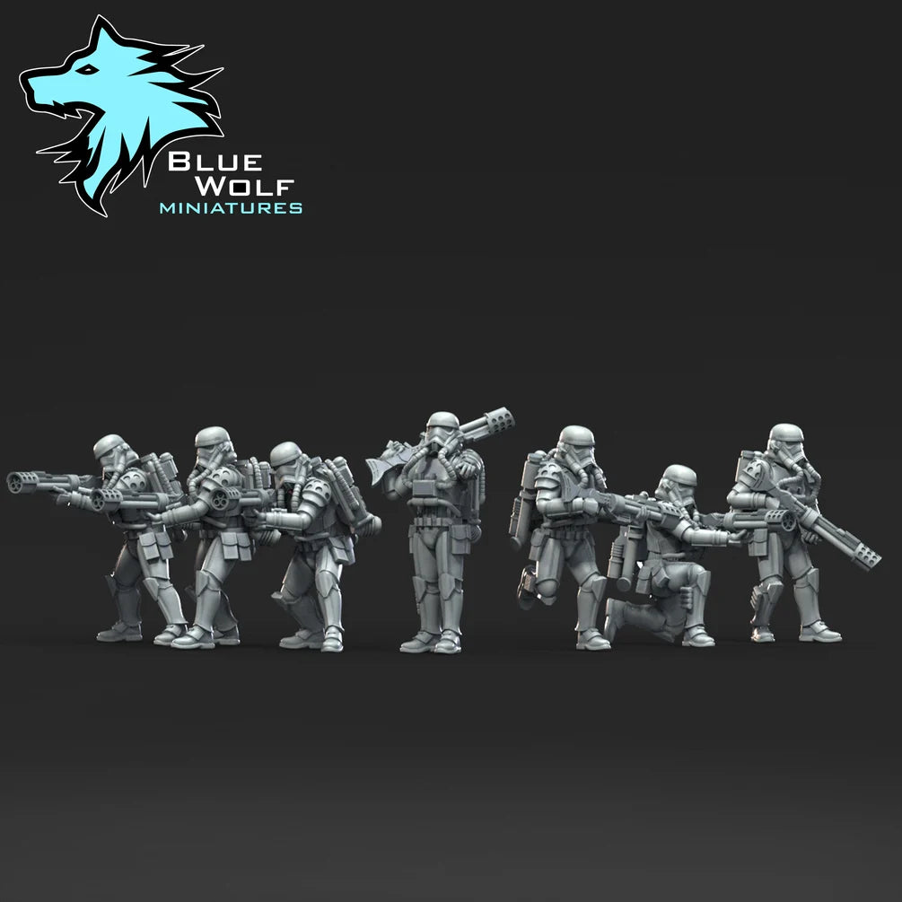 Star Wars LEGION Tie Bomber Vanguard Troopers or set w/TIE Bomber • Raw/Unpainted -or- Hand Painted Model 3D 14k Resin