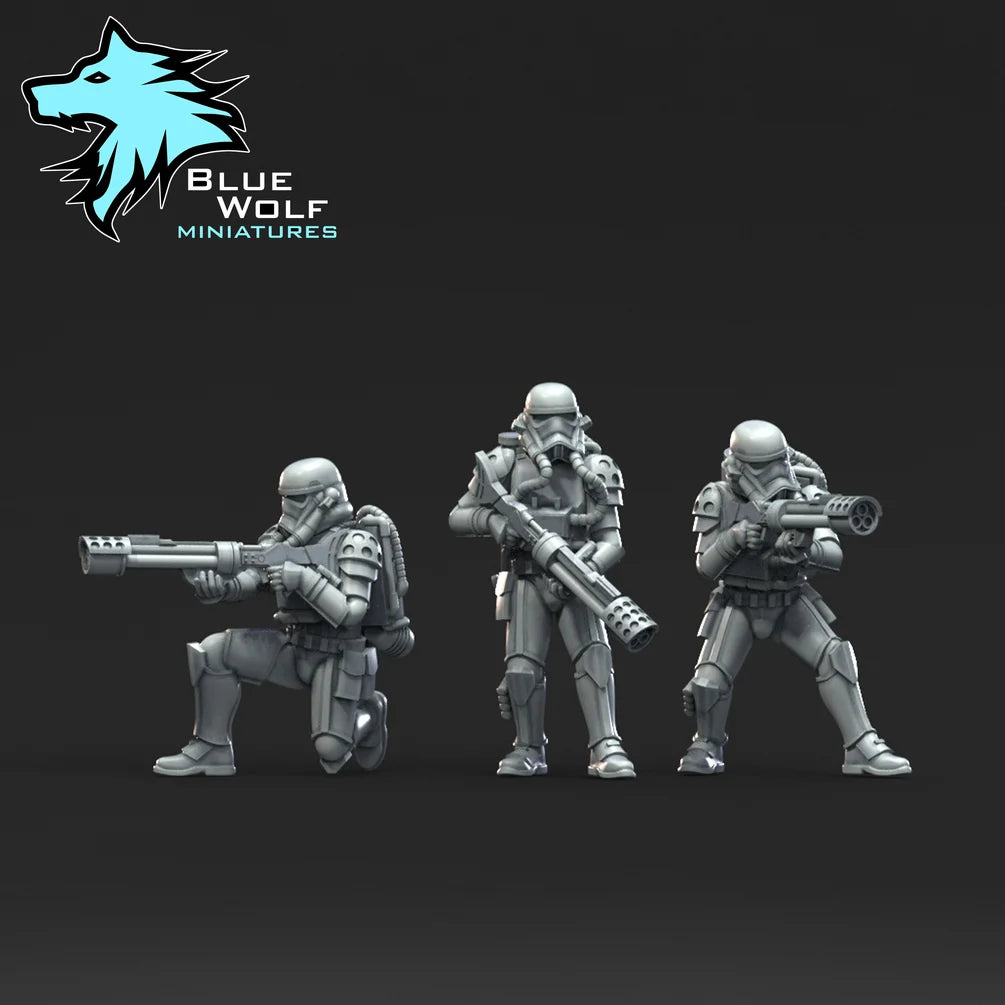 Star Wars LEGION Tie Bomber Vanguard Troopers or set w/TIE Bomber • Raw/Unpainted -or- Hand Painted Model 3D 14k Resin