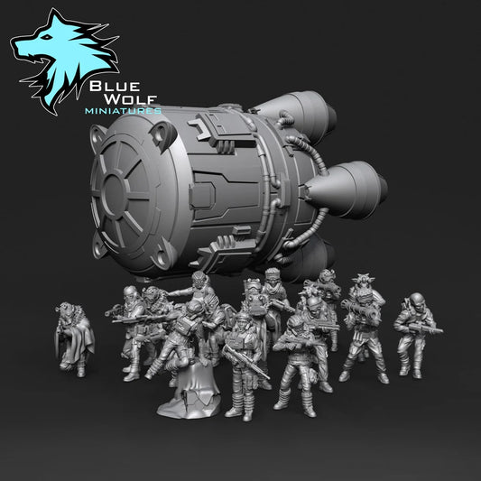 Star Wars LEGION Winter Rebel Troopers or set w/Escape Pod • Raw/Unpainted -or- Hand Painted Model 3D 14k Resin