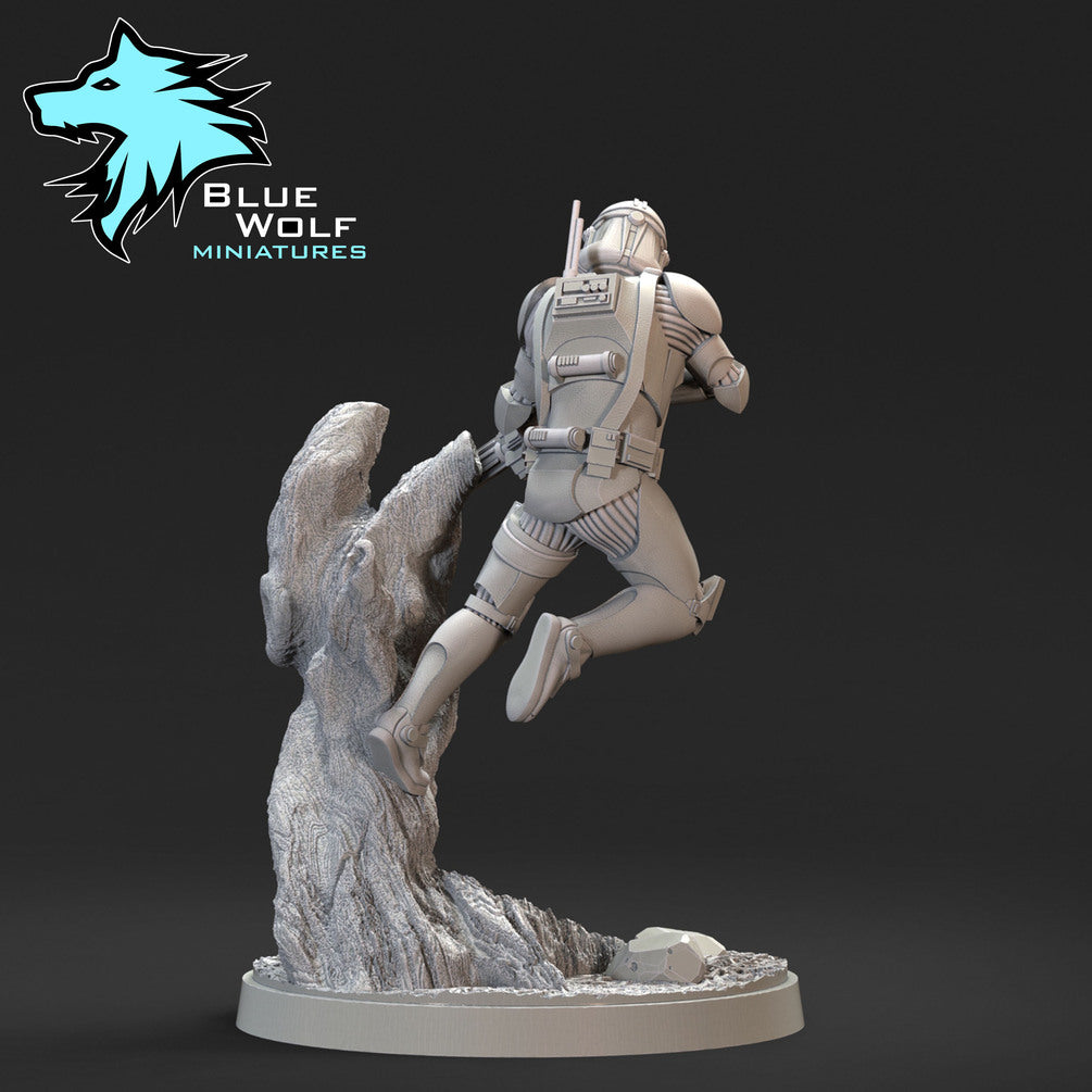 Star Wars LEGION Shatter Scale Clone Troopers (3) • Raw/Unpainted -or- Hand Painted Model 3D 14k Resin