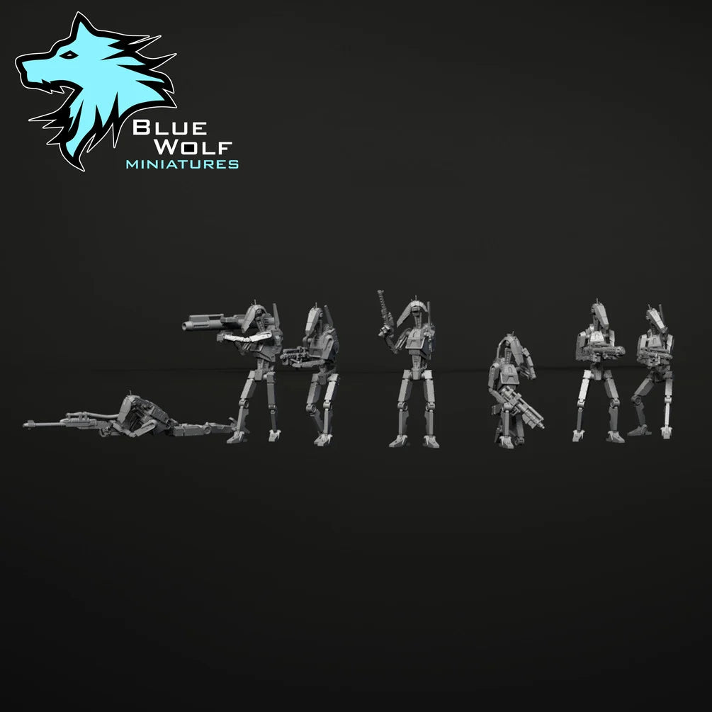 Star Wars LEGION B1 Battle Droids (7) • Raw/Unpainted -or- Hand Painted Model 3D 14k Resin