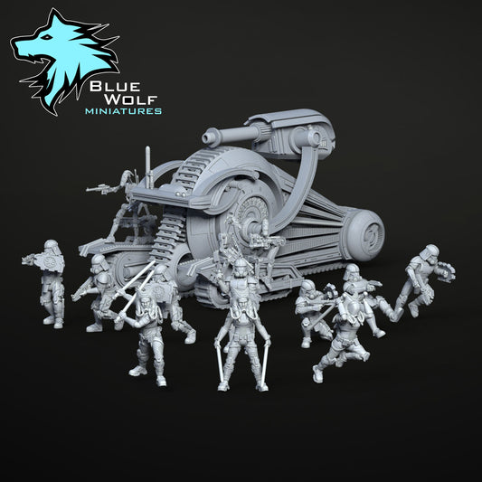 Star Wars LEGION Clone Urban Soldiers or set w/tank • Raw/Unpainted -or- Hand Painted Model 3D 14k Resin