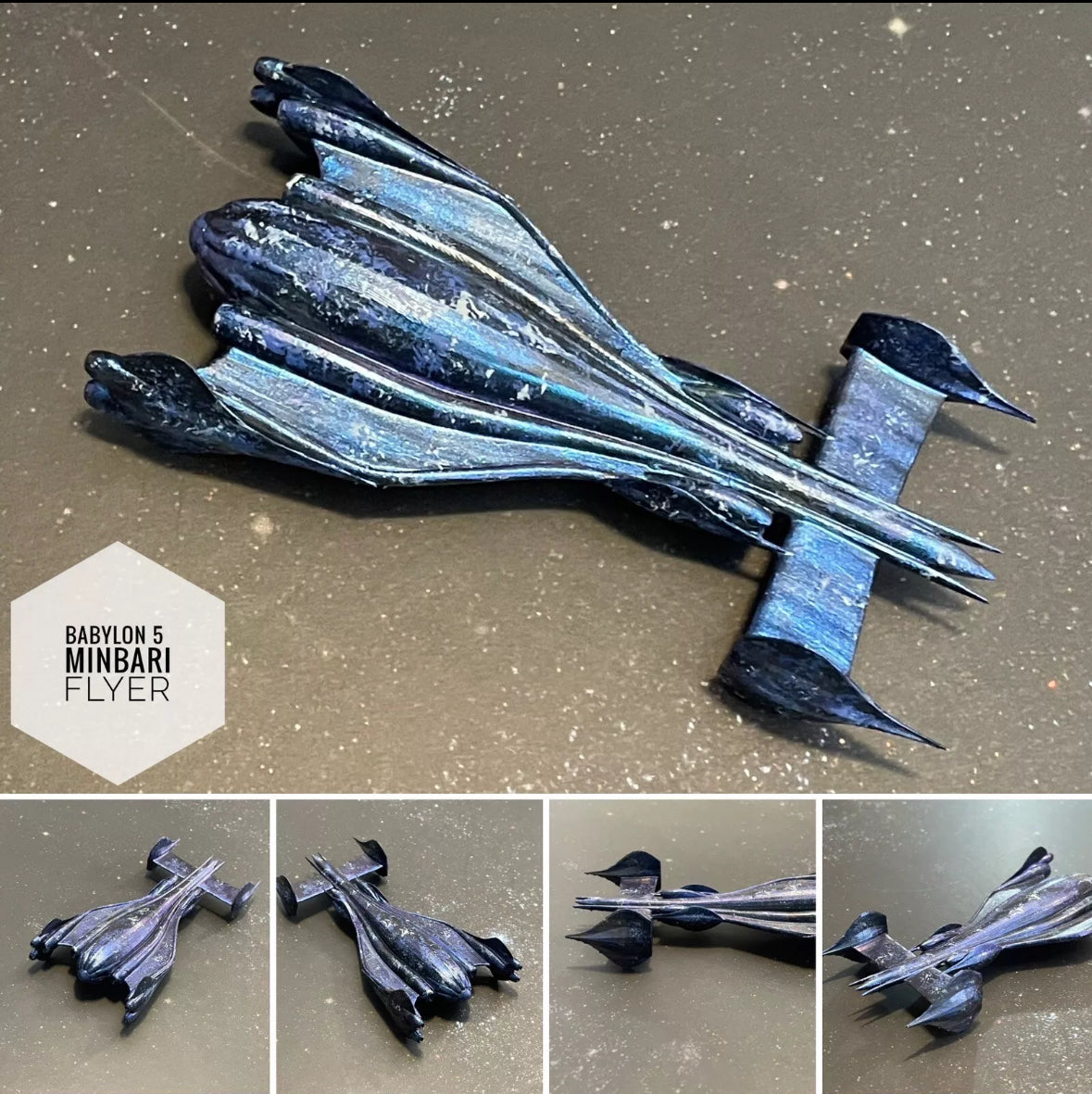 Babylon 5 Minbari Flyer Transport 1/270 FULL PAINTED 12k 3D print resin FanArt
