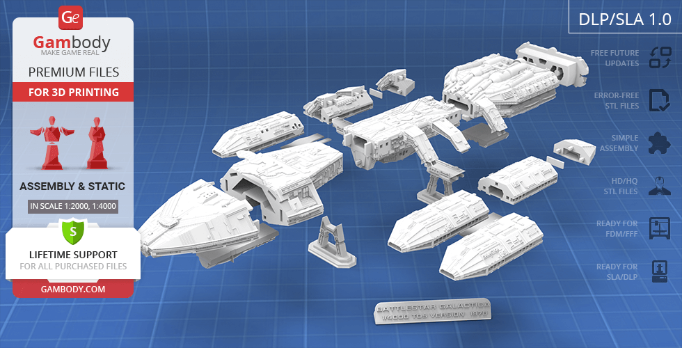 Battlestar Galactica - 40” 1978 TOS series version Hi-res FanArt 3D model