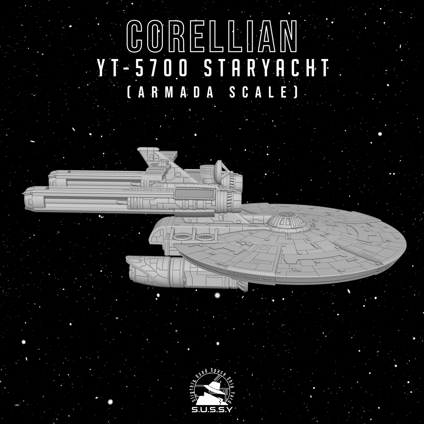 Star Wars X-Wing 1/270 Corellian YT-5700 Staryatch 16k 3D print