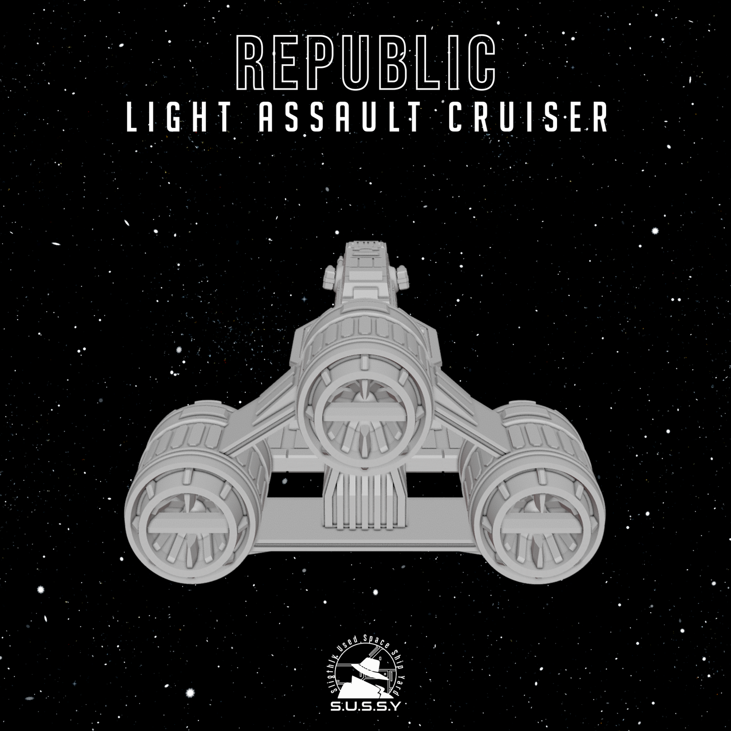 Star Wars Armada GAR Republic Light Assault Cruiser 16k 3D print