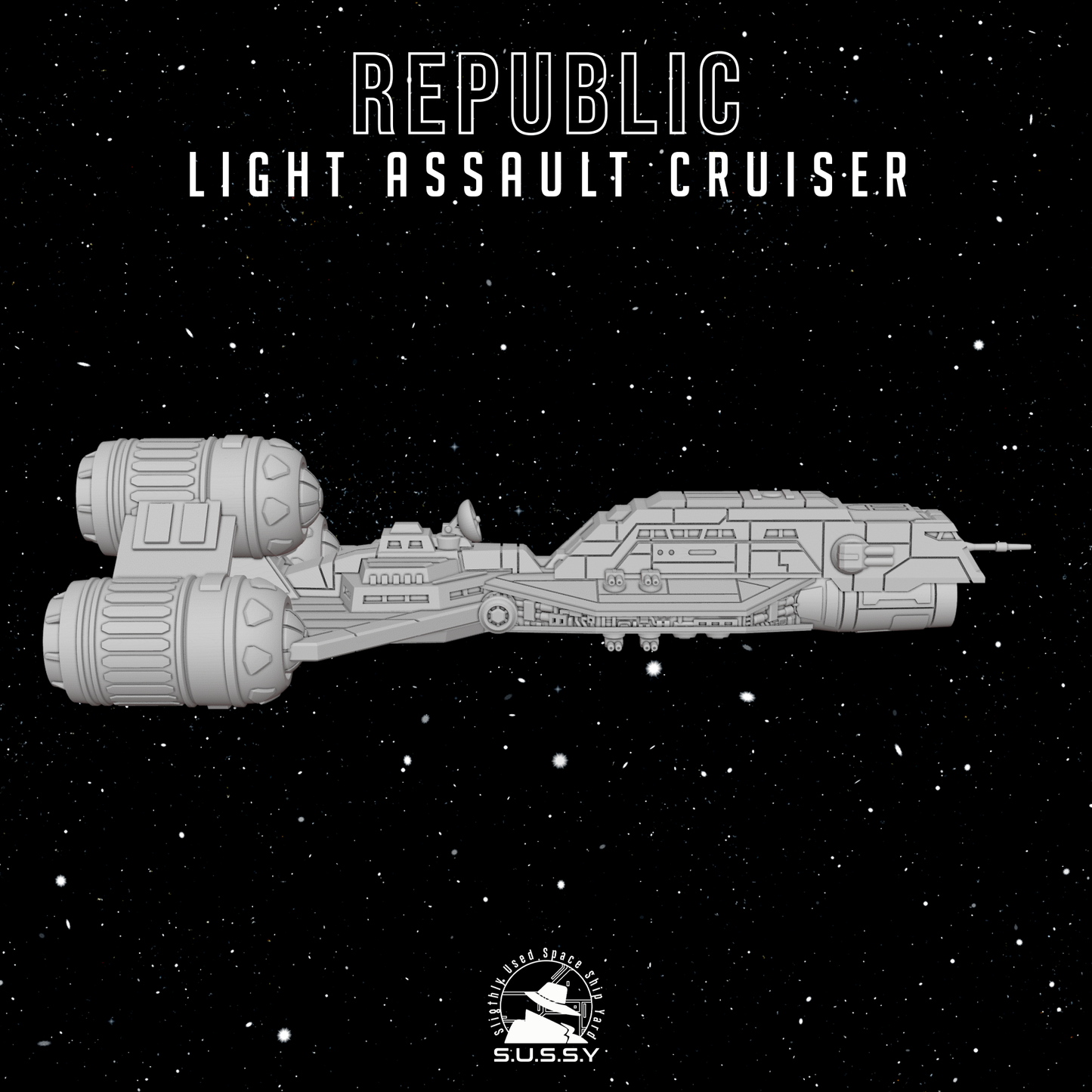 Star Wars Armada GAR Republic Light Assault Cruiser 16k 3D print