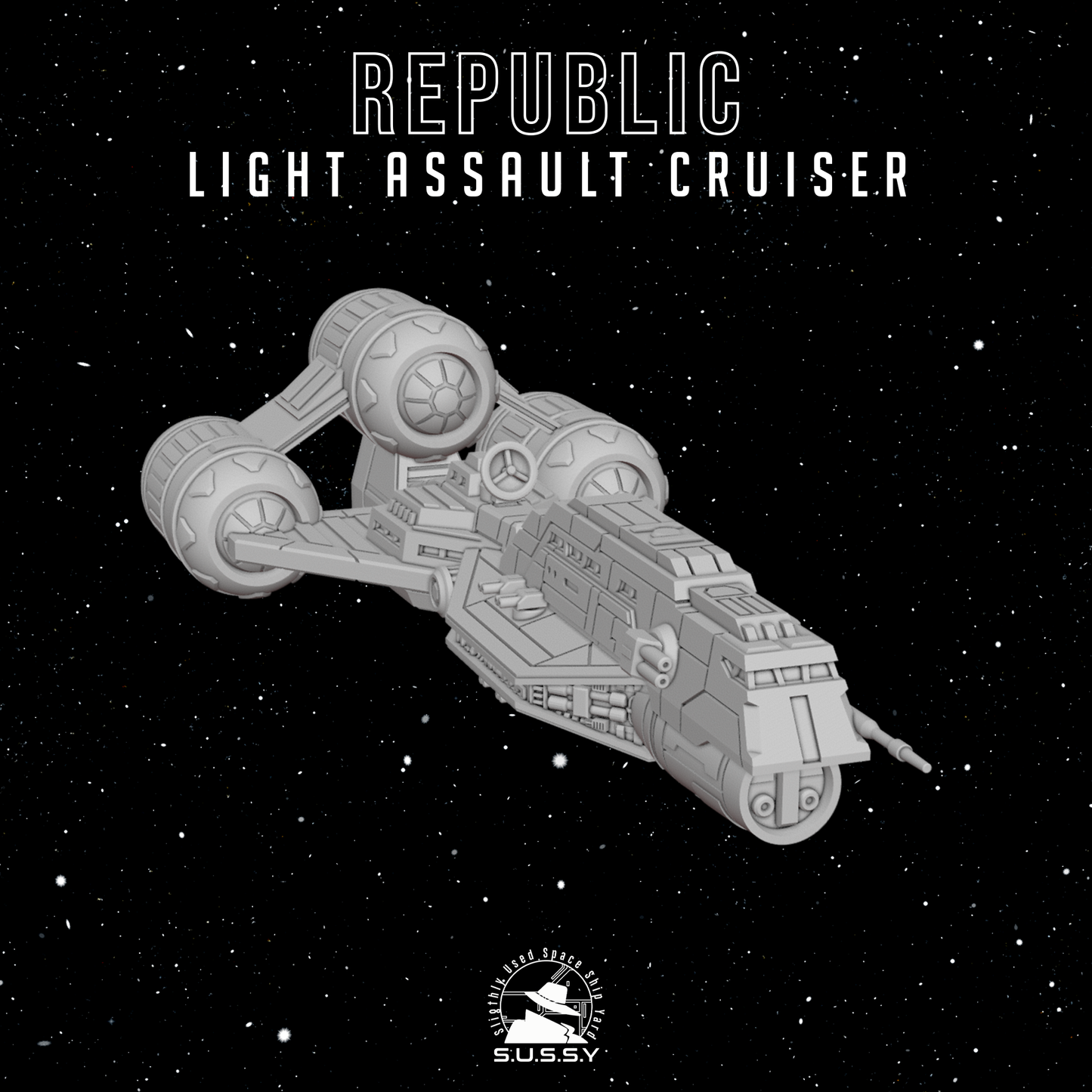 Star Wars Armada GAR Republic Light Assault Cruiser 16k 3D print