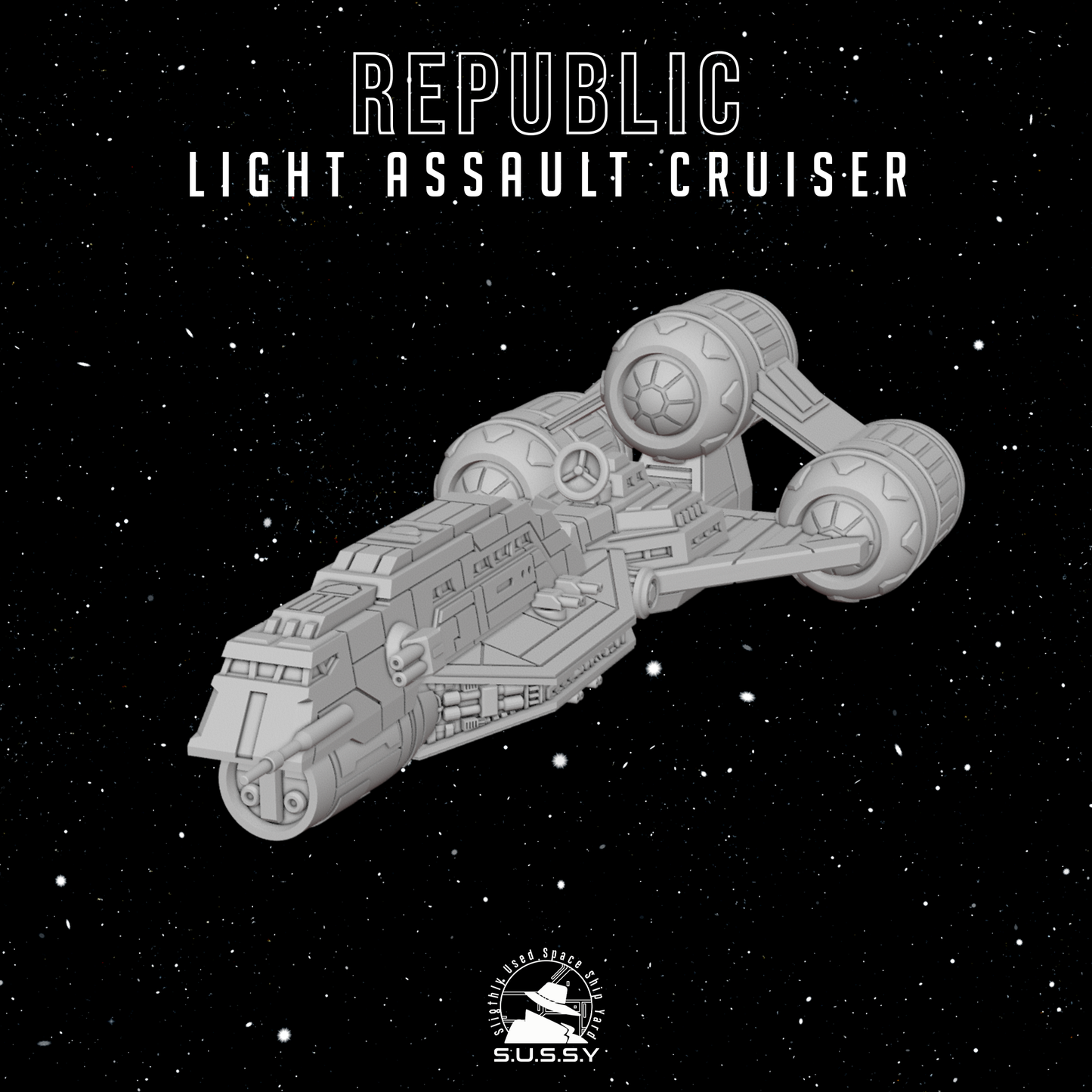 Star Wars Armada GAR Republic Light Assault Cruiser 16k 3D print