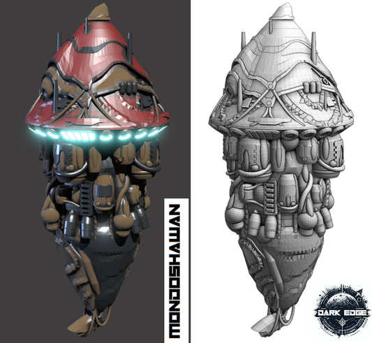 Fifth Element Movie Mondoshawan Legendary Mothership HIGH detail 3D print Dark Edge Games