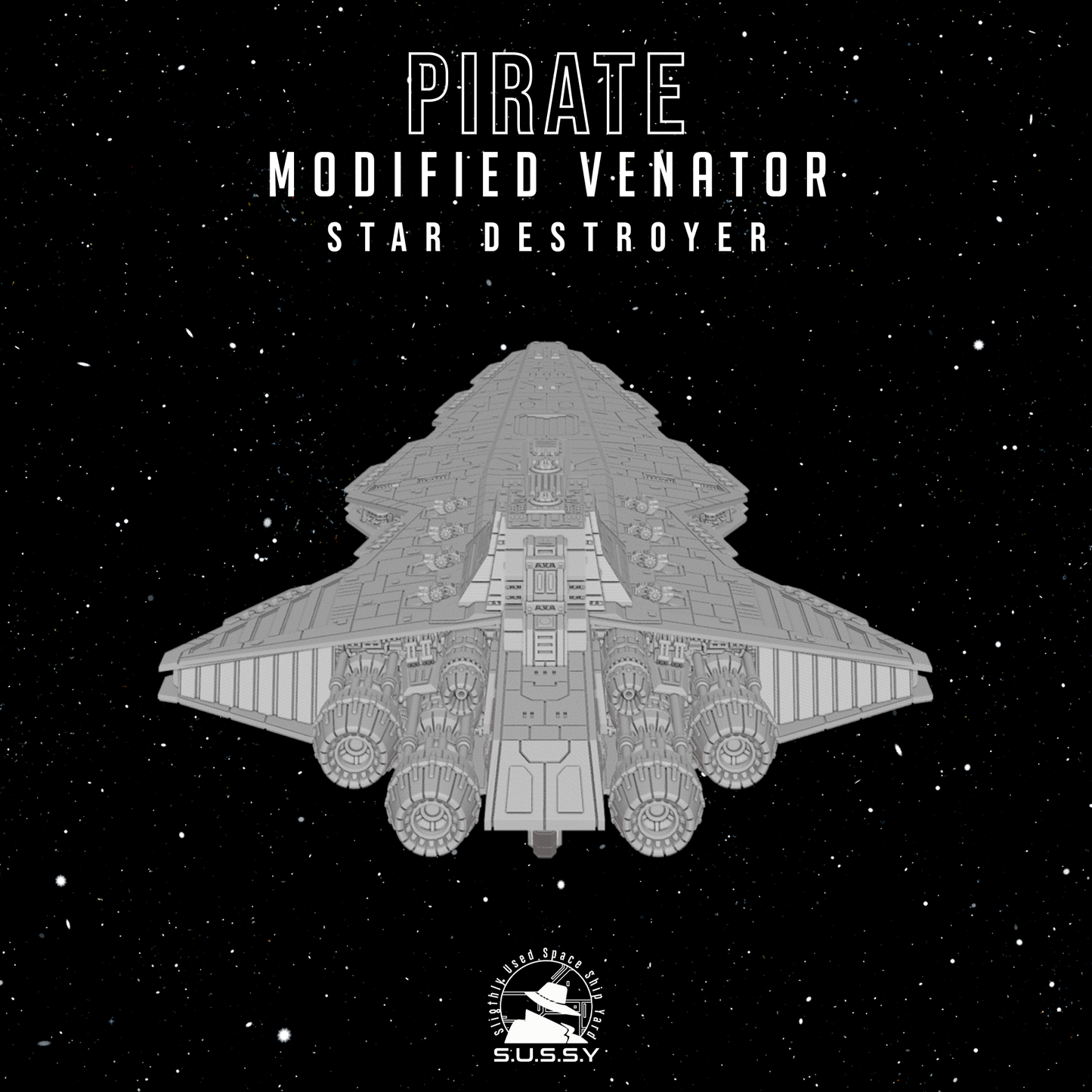 Star Wars Armada Pirate Modified Venator Star Destroyer 16k 3D print