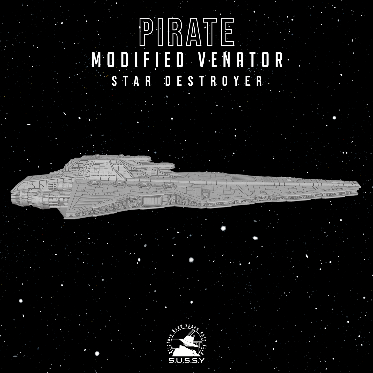 Star Wars Armada Pirate Modified Venator Star Destroyer 16k 3D print