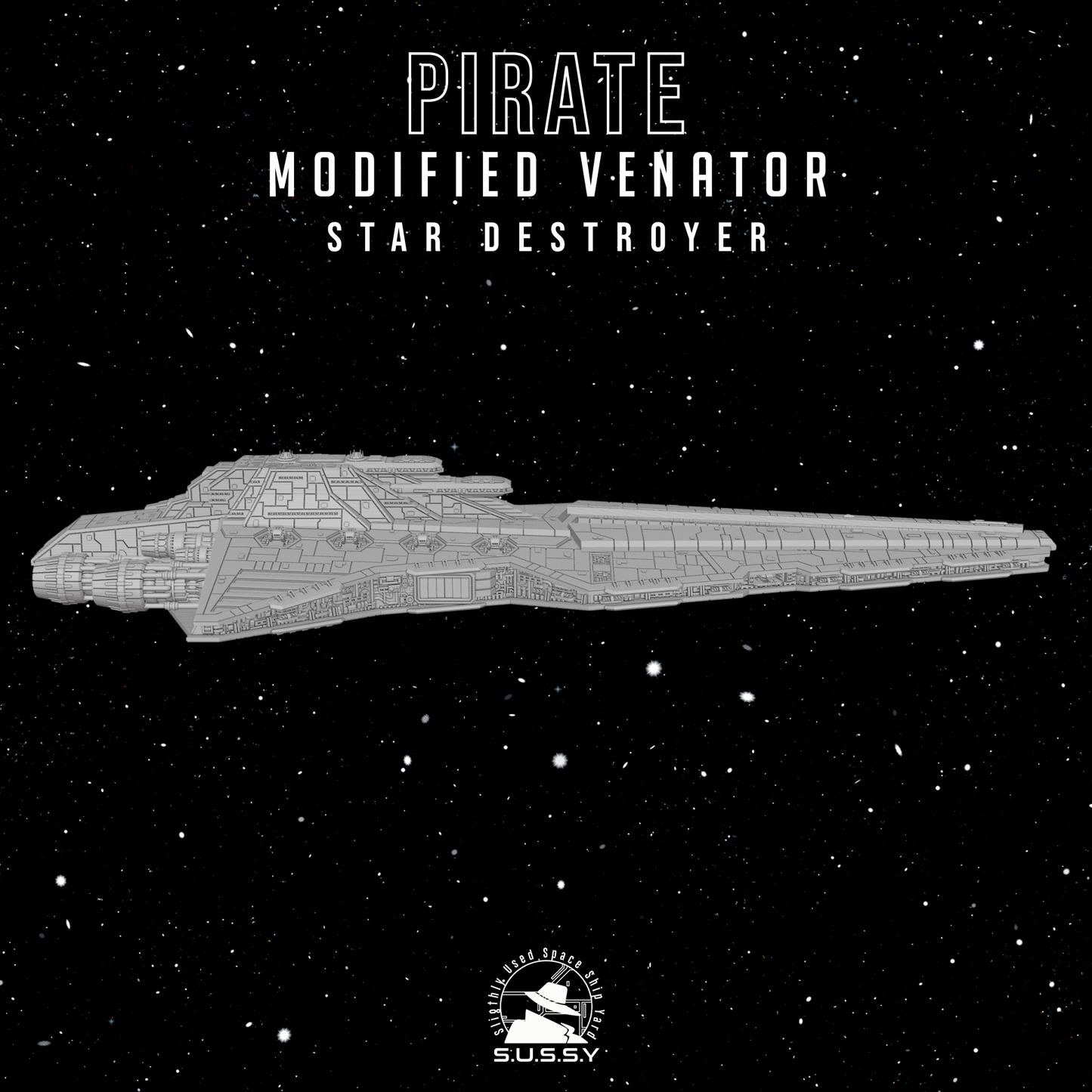 Star Wars Armada Pirate Modified Venator Star Destroyer 16k 3D print