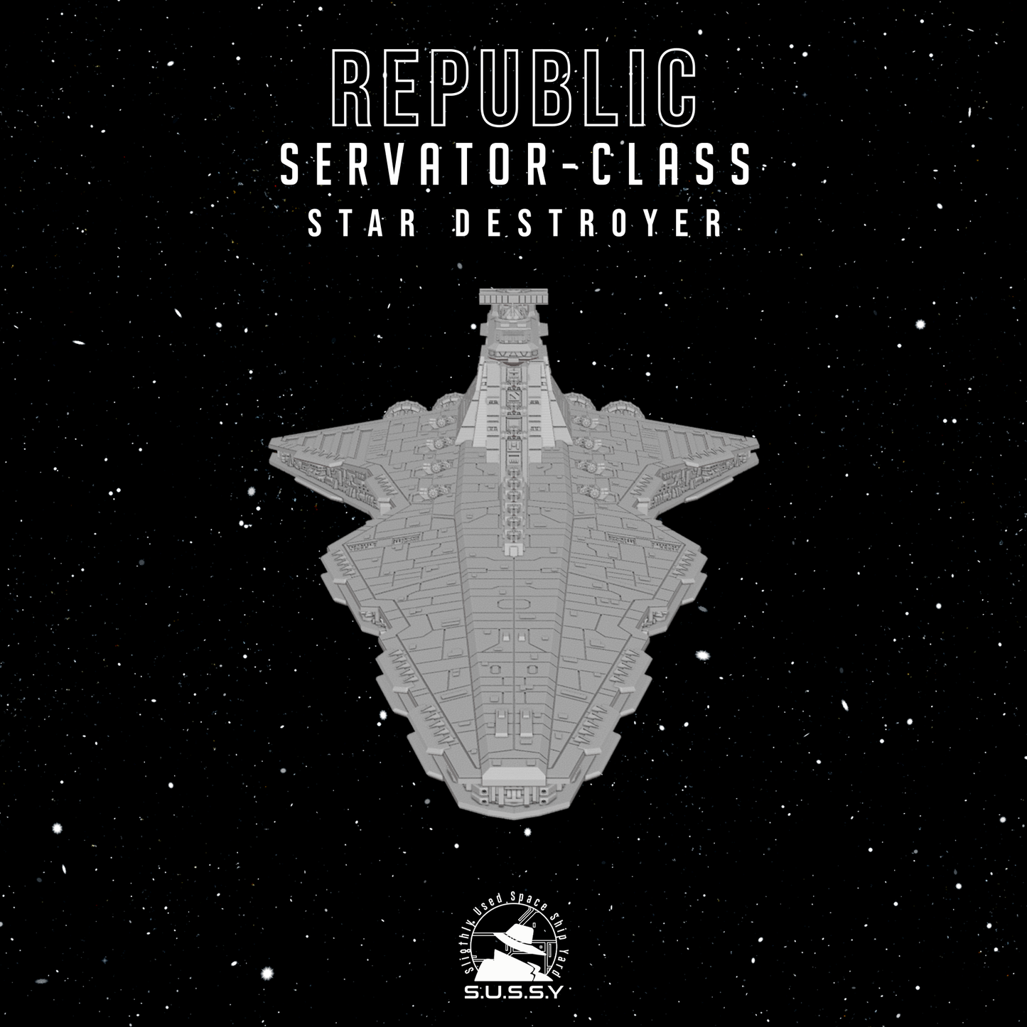 Star Wars Armada GAR Republic Servator-Class Star Destroyer 16k 3D print