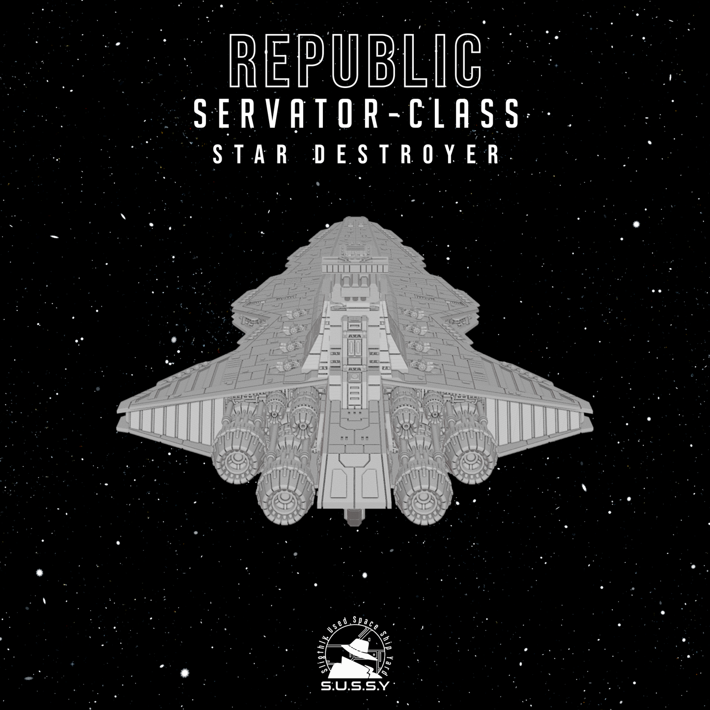 Star Wars Armada GAR Republic Servator-Class Star Destroyer 16k 3D print