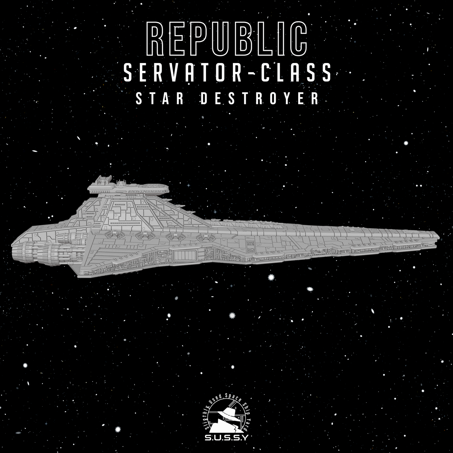 Star Wars Armada GAR Republic Servator-Class Star Destroyer 16k 3D print