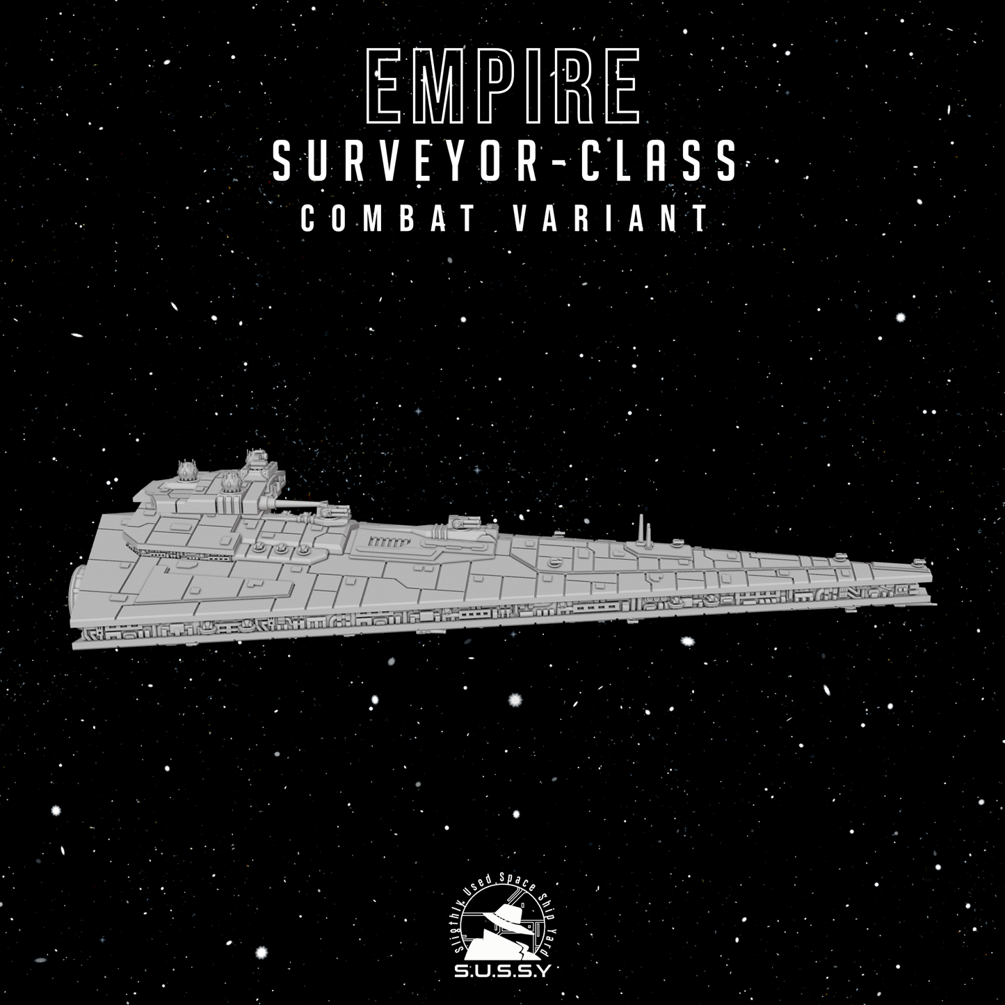 Star Wars Armada Empire Surveyor-Class Support + Combat Frigate 16k 3D print
