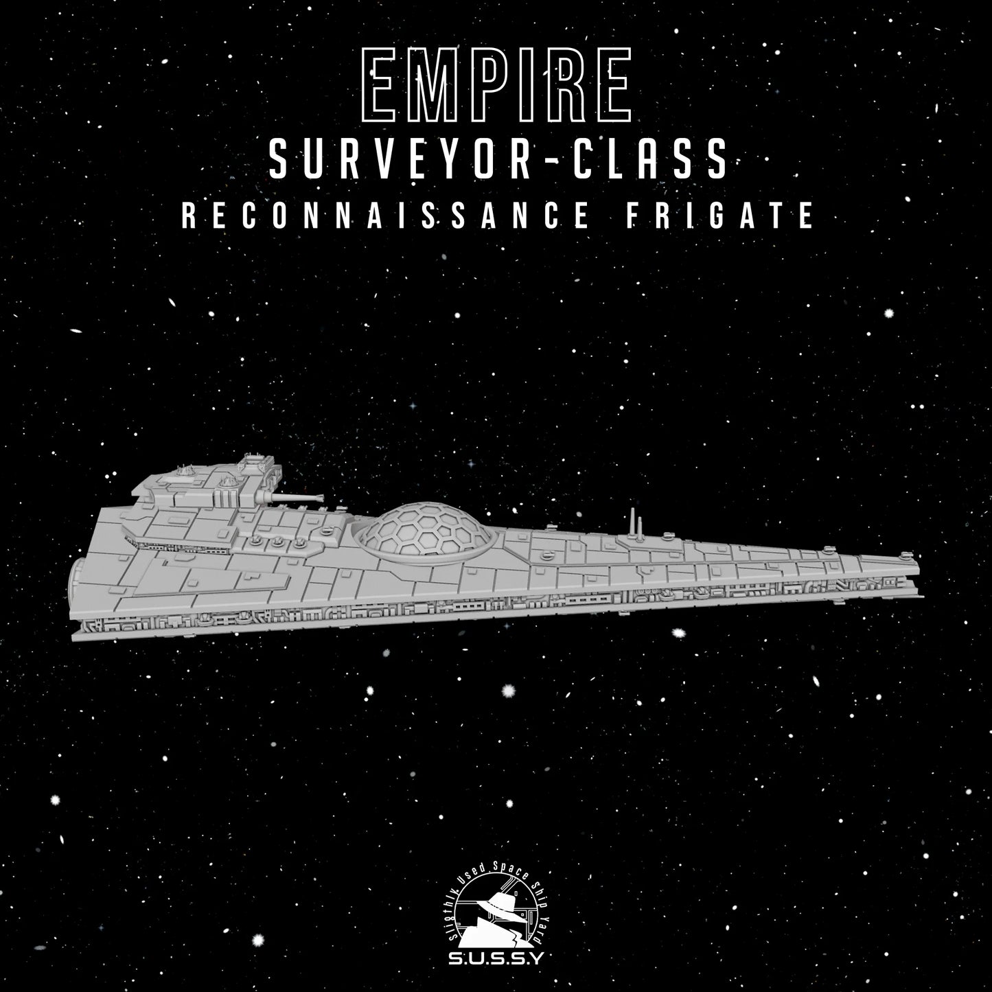 Star Wars Armada Empire Surveyor-Class Support + Combat Frigate 16k 3D print