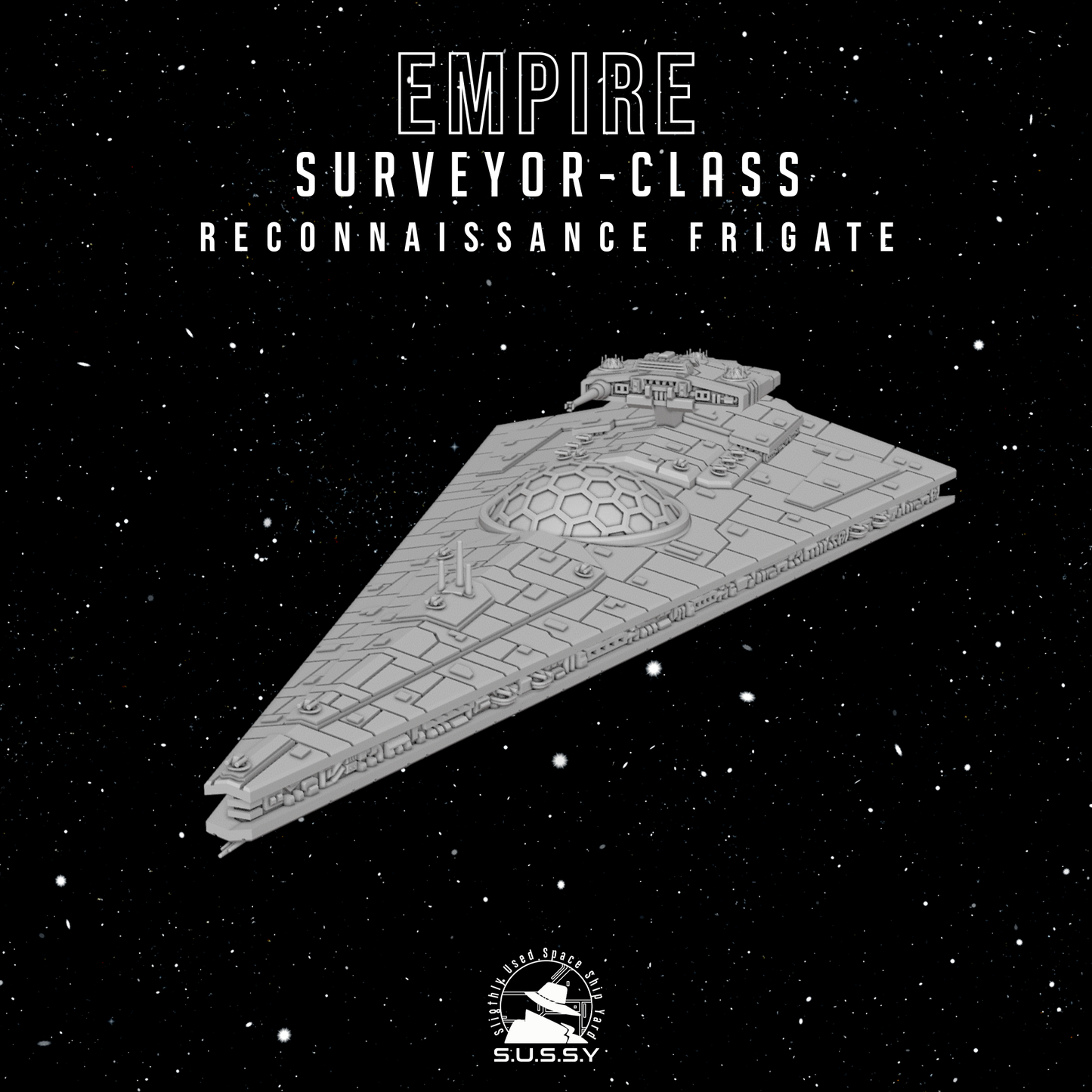 Star Wars Armada Empire Surveyor-Class Support + Combat Frigate 16k 3D print