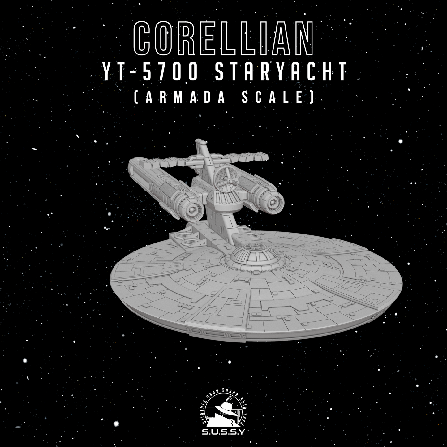 Star Wars X-Wing 1/270 Corellian YT-5700 Staryatch 16k 3D print