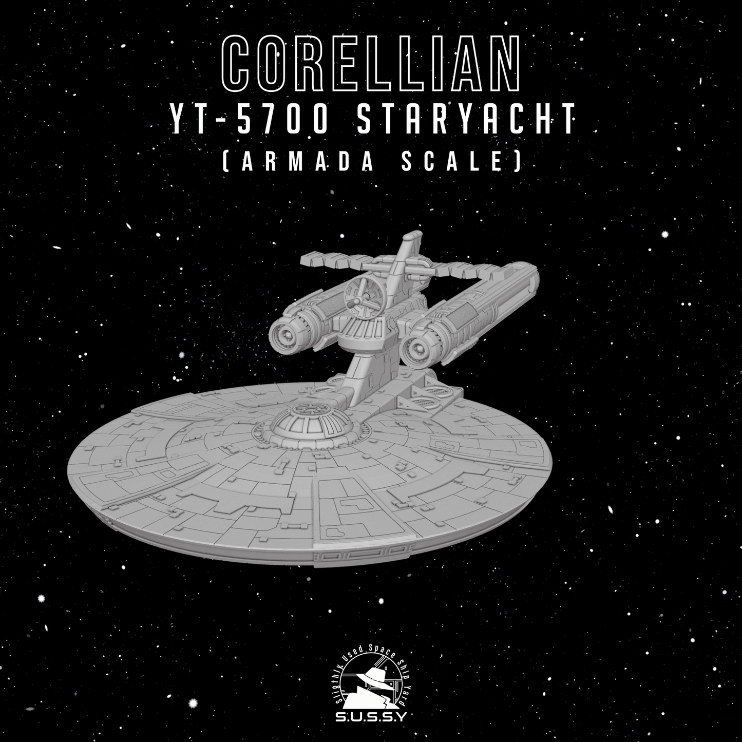 Star Wars X-Wing 1/270 Corellian YT-5700 Staryatch 16k 3D print