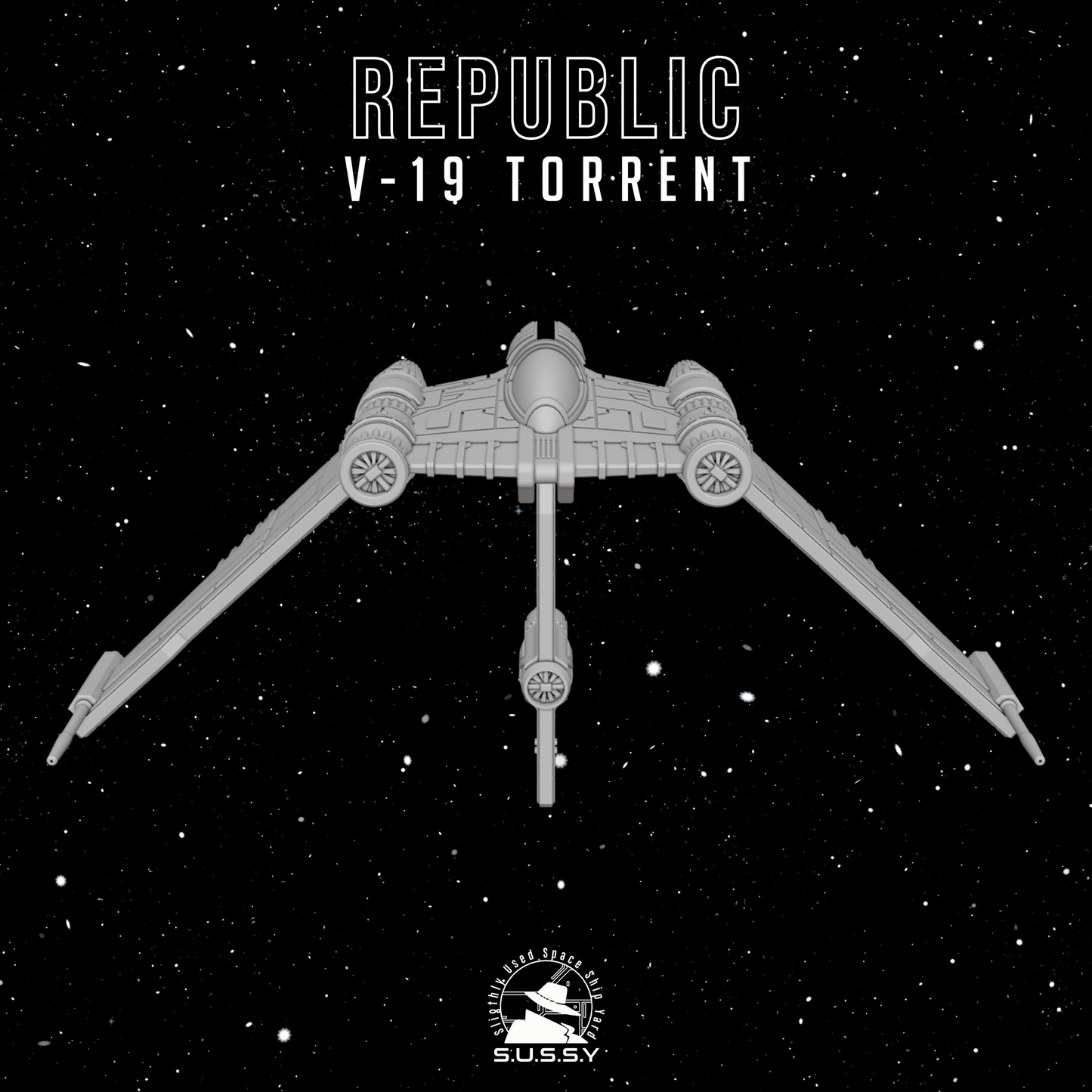 Star Wars X-Wing 1/270 GAR Clone Republic V-19 Torrent 16k 3D print