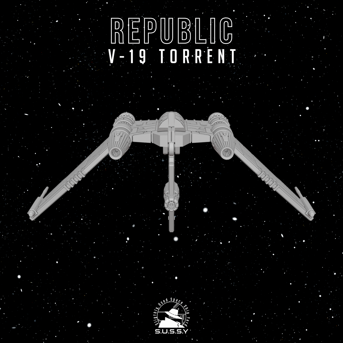 Star Wars X-Wing 1/270 GAR Clone Republic V-19 Torrent 16k 3D print