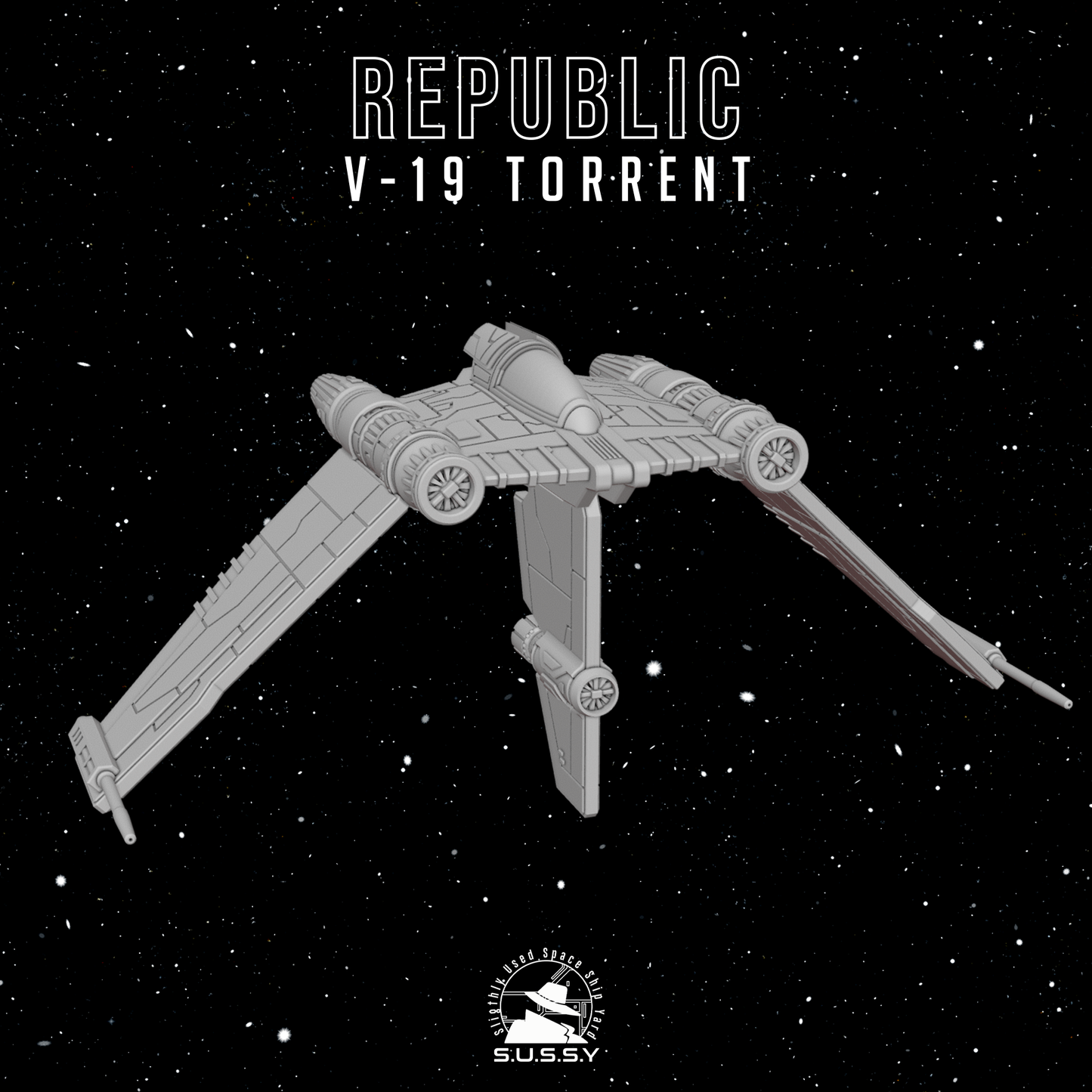 Star Wars X-Wing 1/270 GAR Clone Republic V-19 Torrent 16k 3D print